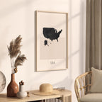 united states map poster - minimalist boho wall art - digital download - image 2