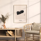 yemen map poster - minimalist boho wall art - digital download - image 3