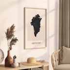 greenland map poster - minimalist boho wall art - digital download - image 2