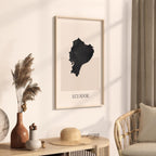 ecuador map poster - minimalist boho wall art - digital download - image 2