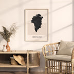 greenland map poster - minimalist boho wall art - digital download - image 3