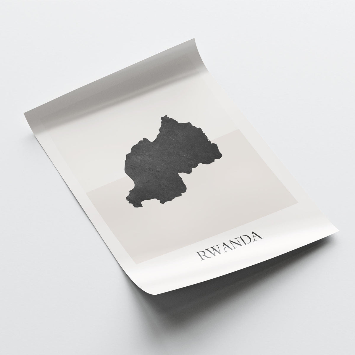 rwanda map poster - minimalist boho wall art - digital download - image 4