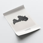 latvia map poster - minimalist boho wall art - digital download - image 4