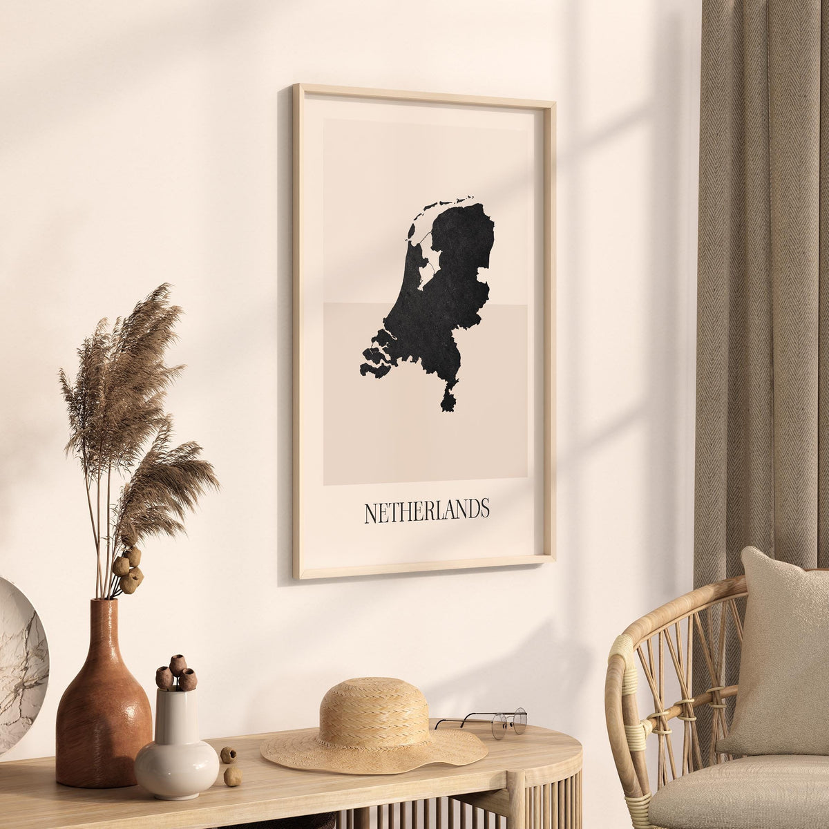 netherlands map poster - minimalist boho wall art - digital download - image 2