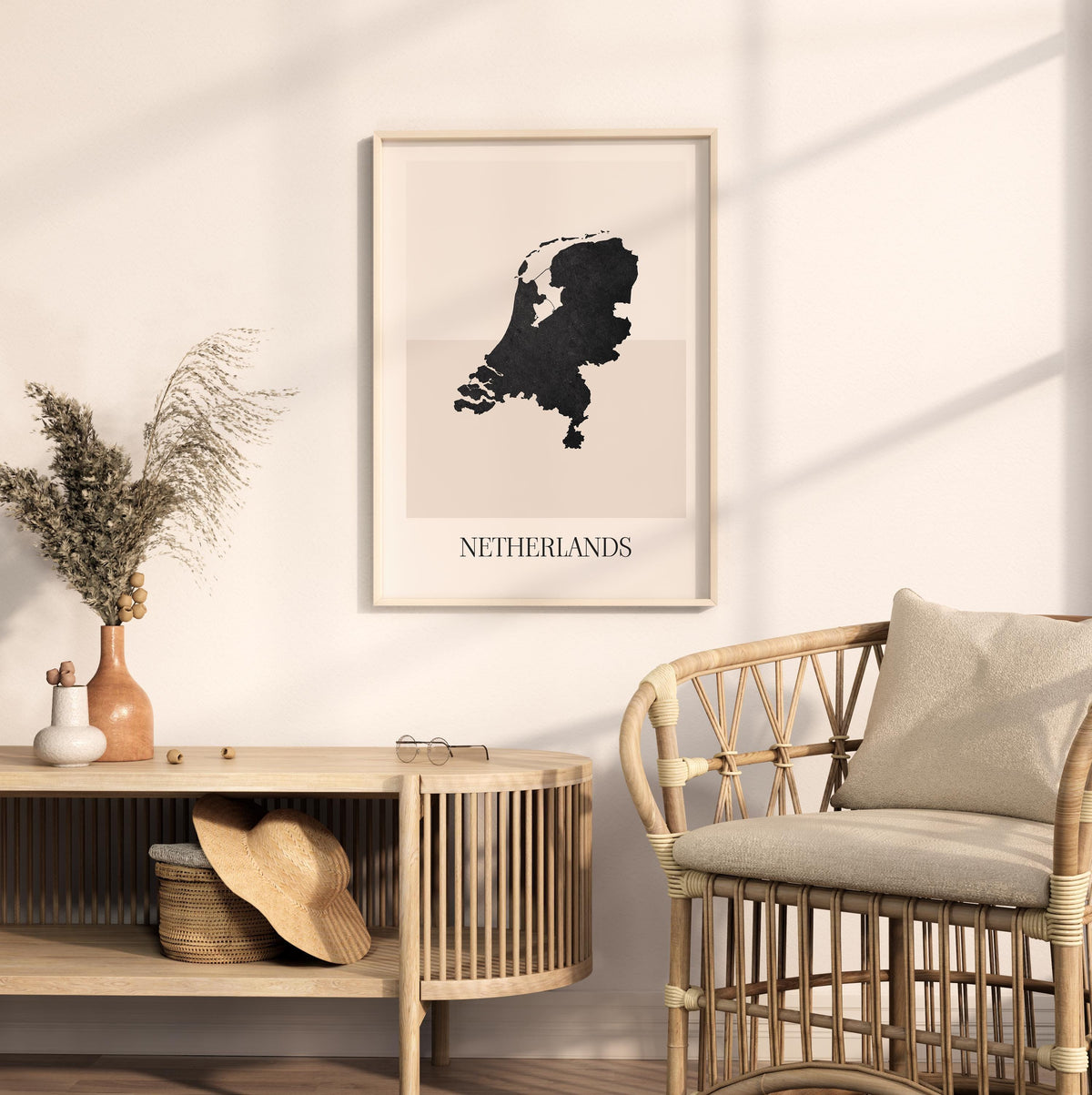 netherlands map poster - minimalist boho wall art - digital download - image 3