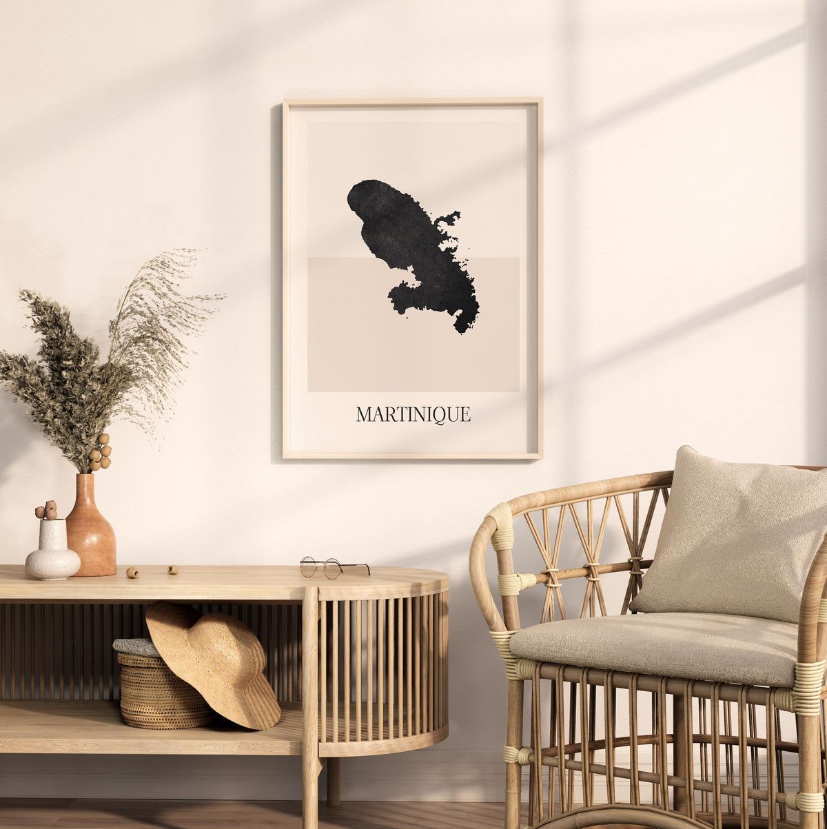 mauritius map poster - minimalist boho wall art - digital download - image 3