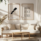 morocco map poster - minimalist boho wall art - digital download - image 5