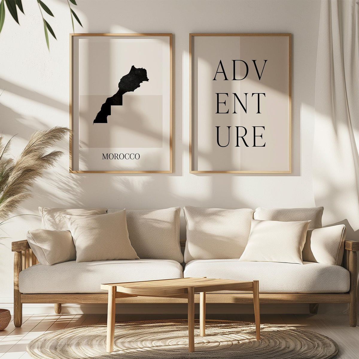 morocco map poster - minimalist boho wall art - digital download - image 5
