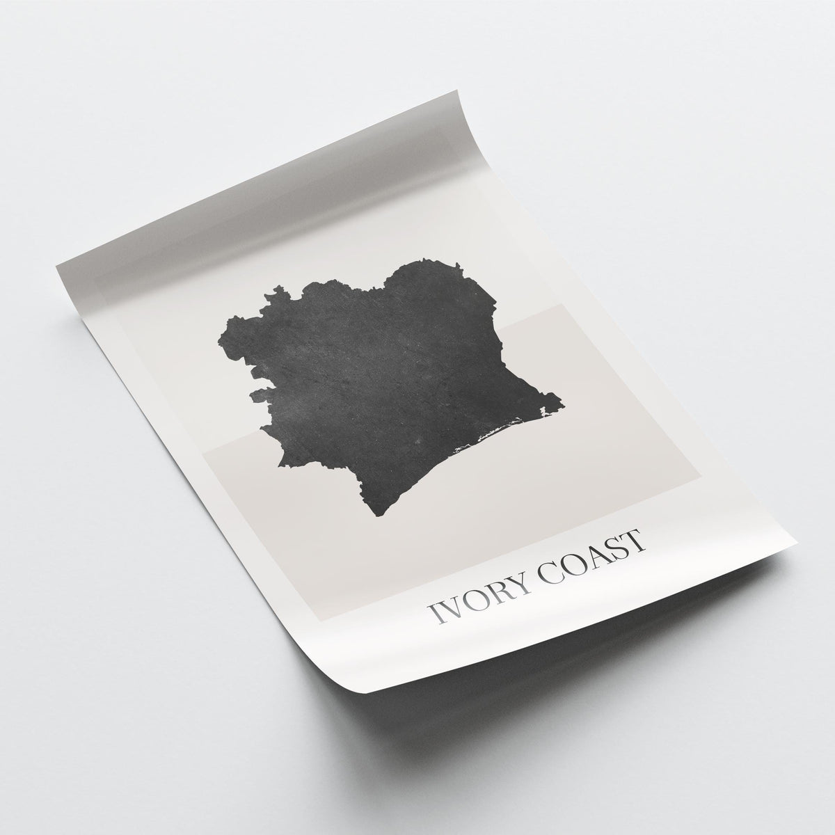 ivory coast map poster - minimalist boho wall art - digital download - image 4