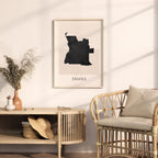 angola map poster - minimalist boho wall art - digital download - image 3