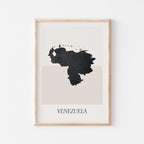 venezuela map poster - minimalist boho wall art - digital download - image 1