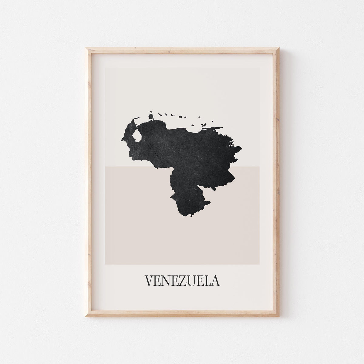 venezuela map poster - minimalist boho wall art - digital download - image 1