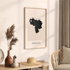 venezuela map poster - minimalist boho wall art - digital download - image 2