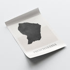 french guiana map poster - minimalist boho wall art - digital download - image 4
