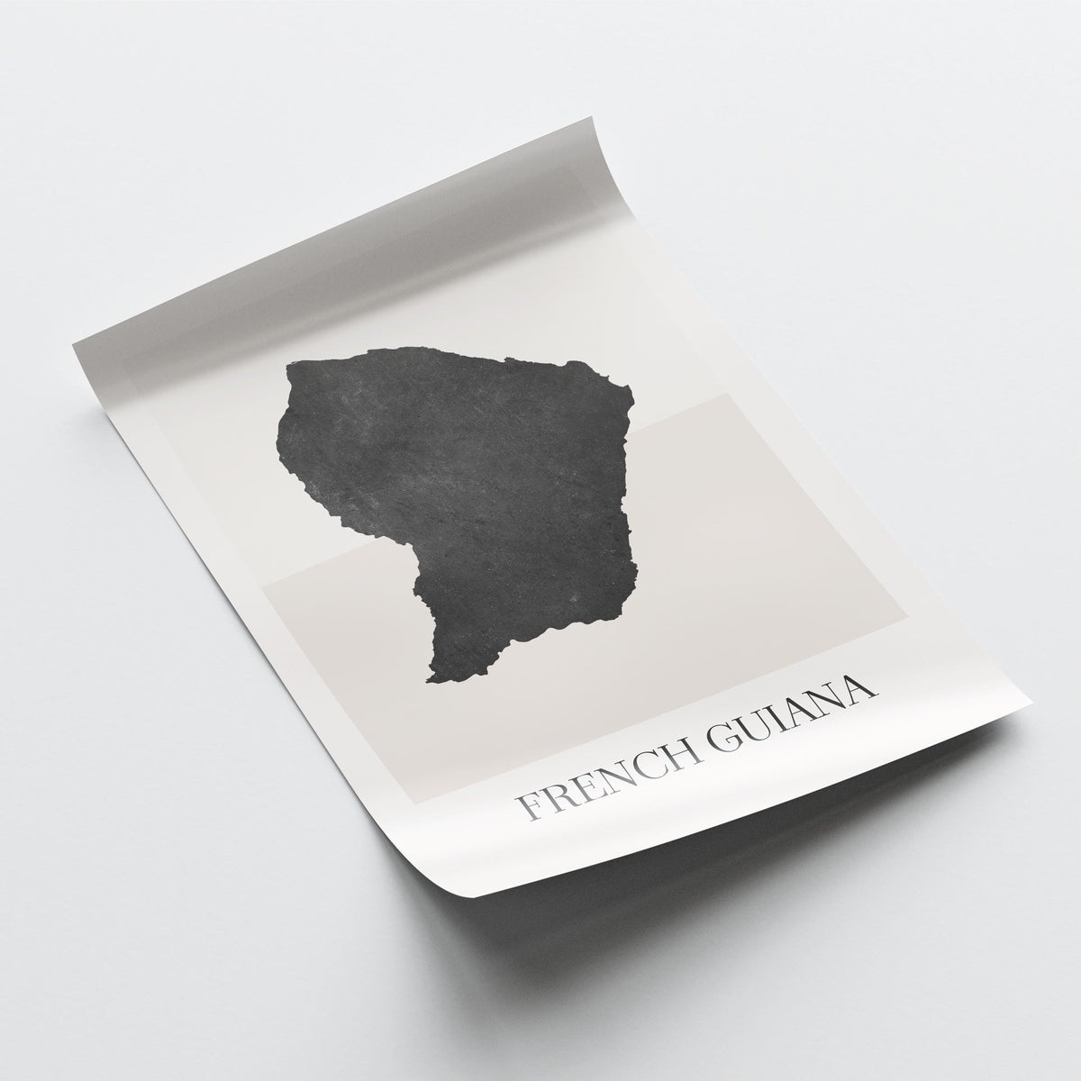 french guiana map poster - minimalist boho wall art - digital download - image 4