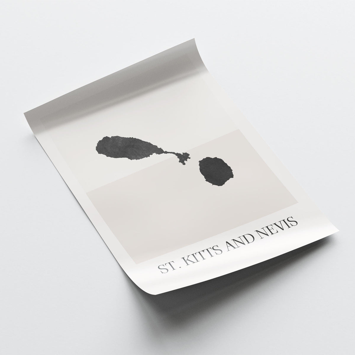 saint kitts and nevis map poster - minimalist boho wall art - digital download - image 4