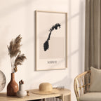 norway map poster - minimalist boho wall art - digital download - image 2