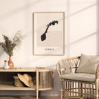 norway map poster - minimalist boho wall art - digital download - image 3
