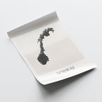norway map poster - minimalist boho wall art - digital download - image 4