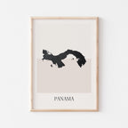 panama map poster - minimalist boho wall art - digital download - image 1
