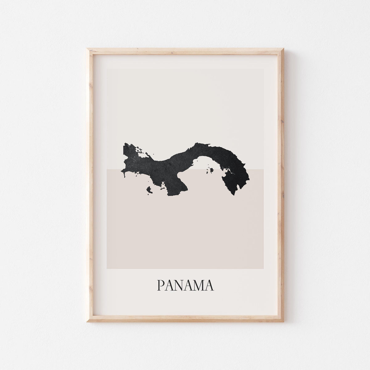 panama map poster - minimalist boho wall art - digital download - image 1