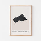 central african republic map poster - minimalist boho wall art - digital download - image 1