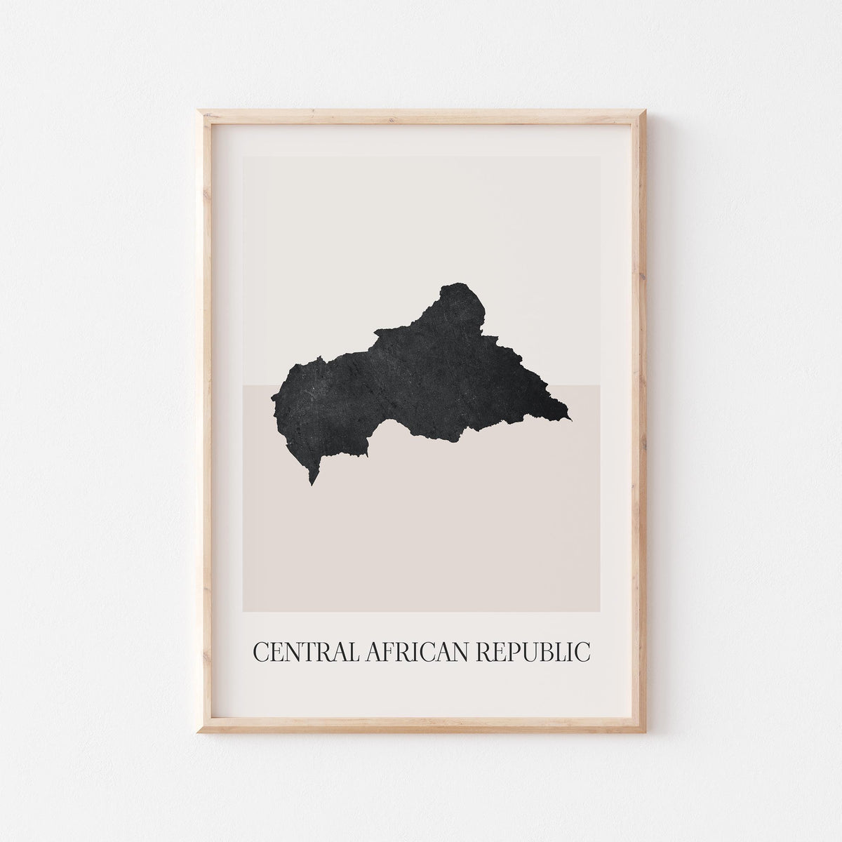 central african republic map poster - minimalist boho wall art - digital download - image 1