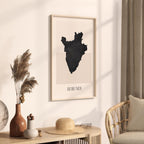 burundi map poster - minimalist boho wall art - digital download - image 2