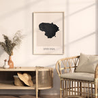 lithuania map poster - minimalist boho wall art - digital download - image 3