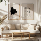 bolivia map poster - minimalist boho wall art - digital download - image 5