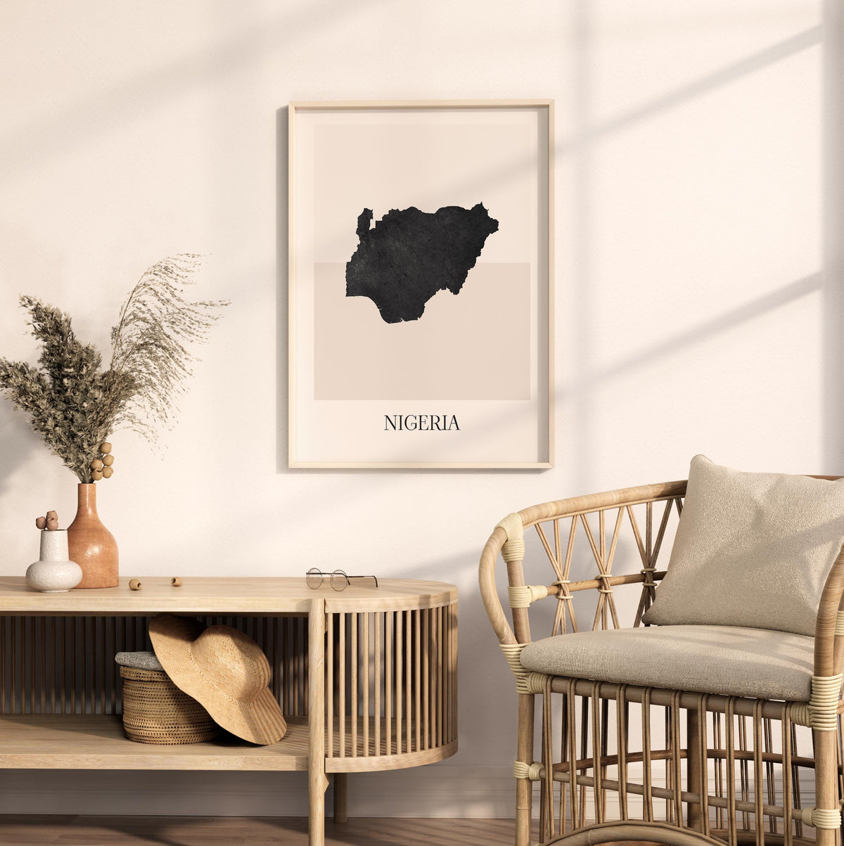 niger map poster - minimalist boho wall art - digital download - image 3
