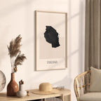 tanzania map poster - minimalist boho wall art - digital download - image 2