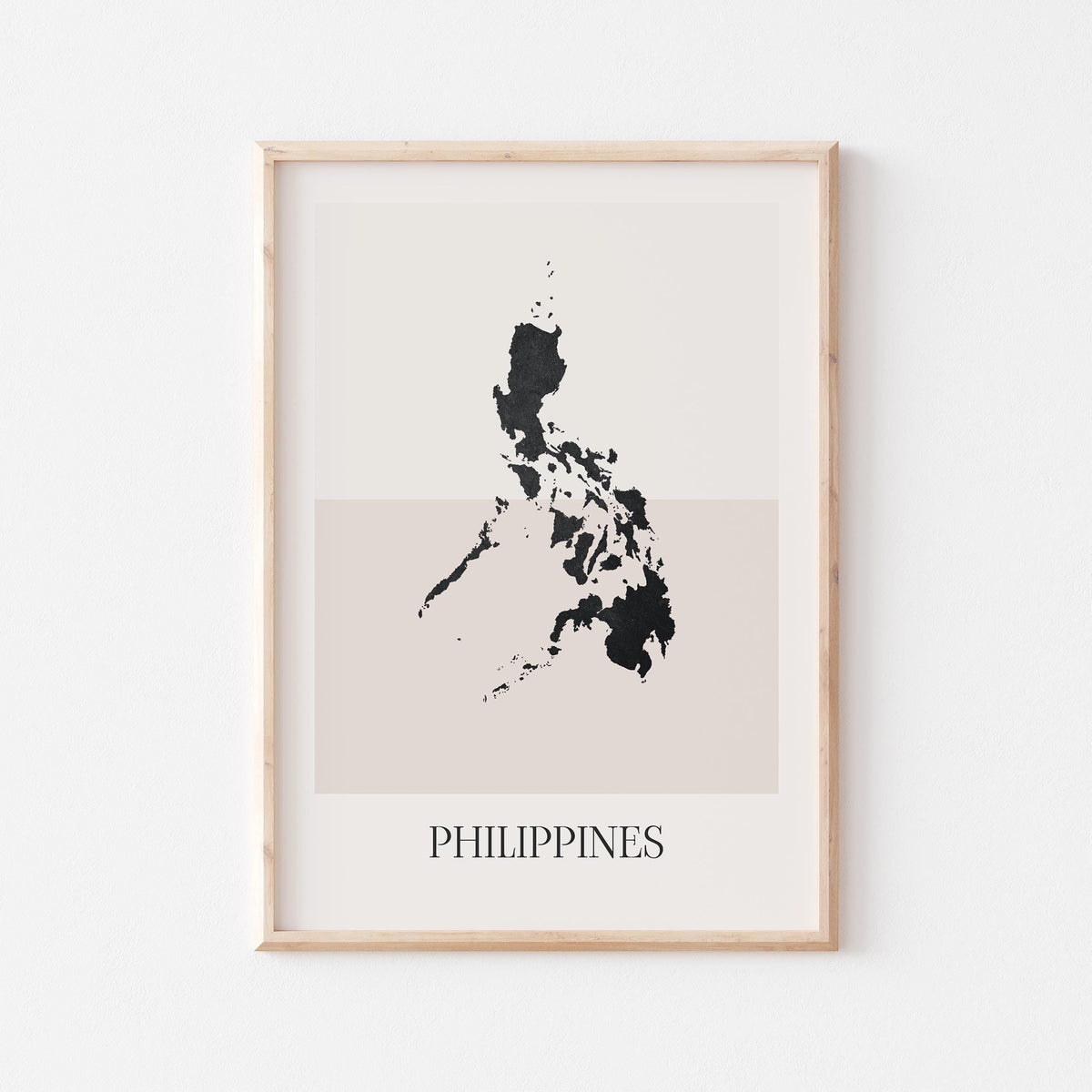 philippines map poster - minimalist boho wall art - digital download - image 1