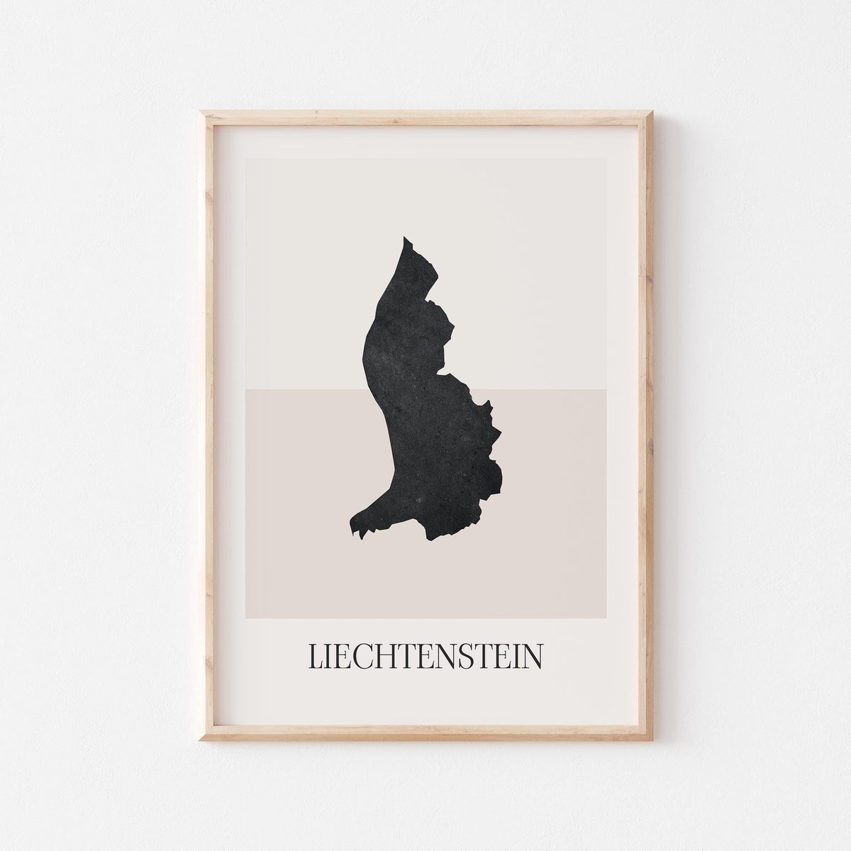 liechtenstein map poster - minimalist boho wall art - digital download - image 1