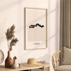 gambia map poster - minimalist boho wall art - digital download - image 2