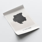 suriname map poster - minimalist boho wall art - digital download - image 4
