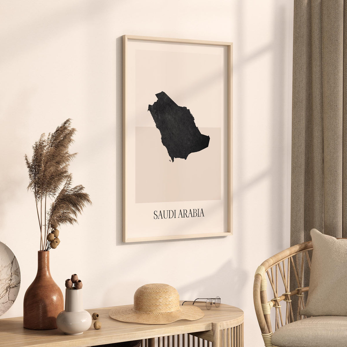 saudi arabia map poster - minimalist boho wall art - digital download - image 2