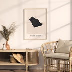 saudi arabia map poster - minimalist boho wall art - digital download - image 3