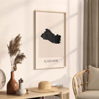 el salvador map poster - minimalist boho wall art - digital download - image 2
