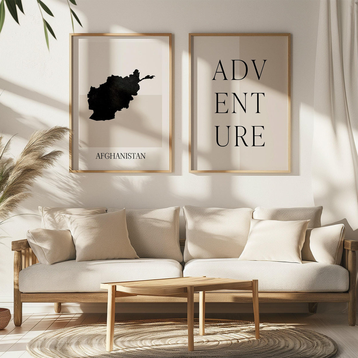 afghanistan map poster - minimalist boho wall art - digital download - image 5