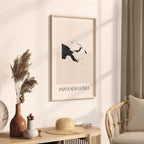 papua new guinea map poster - minimalist boho wall art - digital download - image 2
