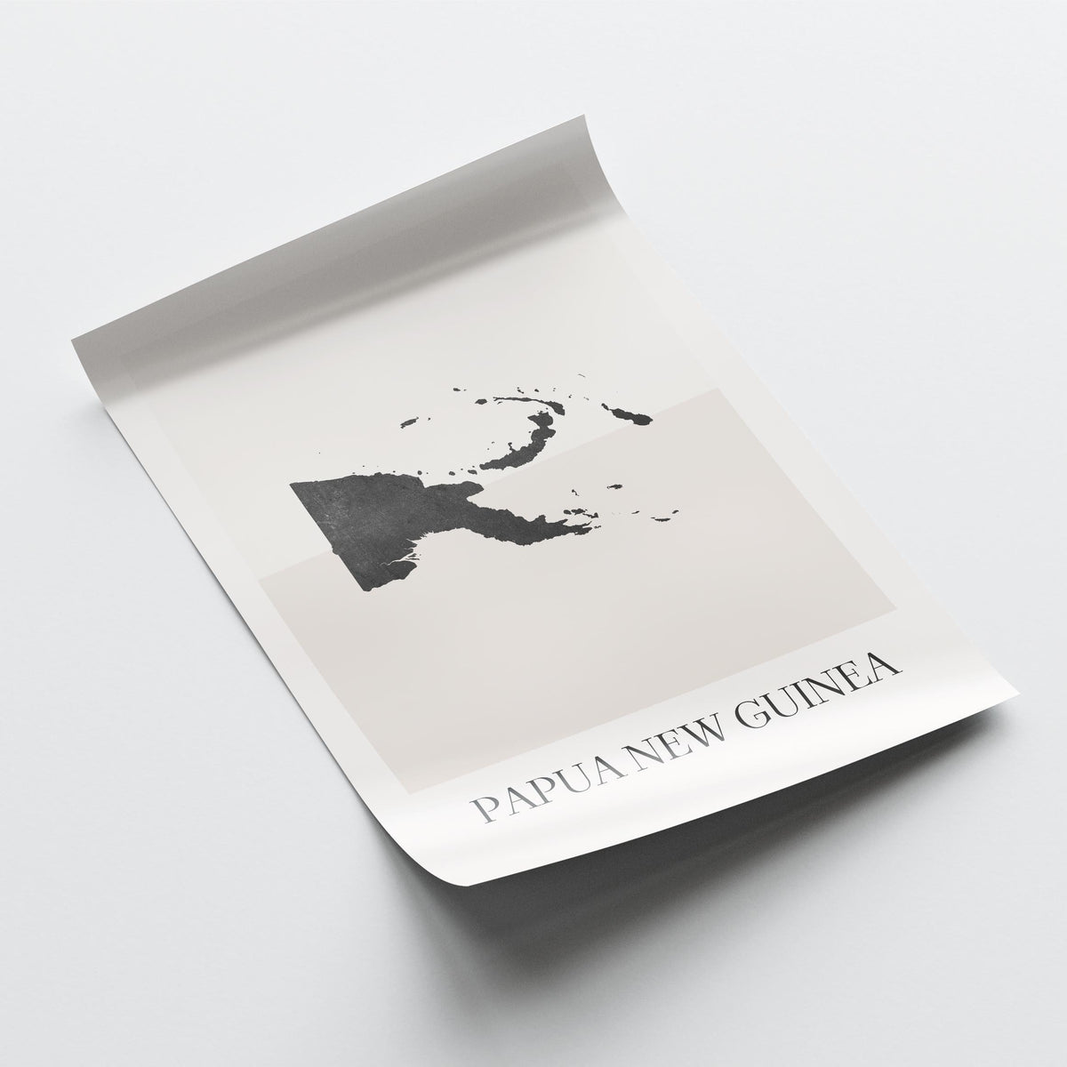 papua new guinea map poster - minimalist boho wall art - digital download - image 4
