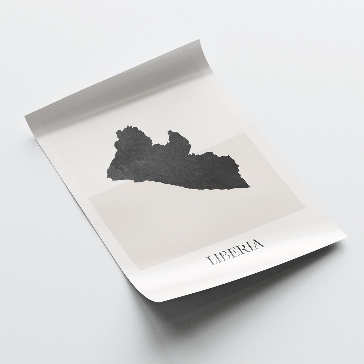 liberia map poster - minimalist boho wall art - digital download - image 4