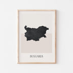 bulgaria map poster - minimalist boho wall art - digital download - image 1
