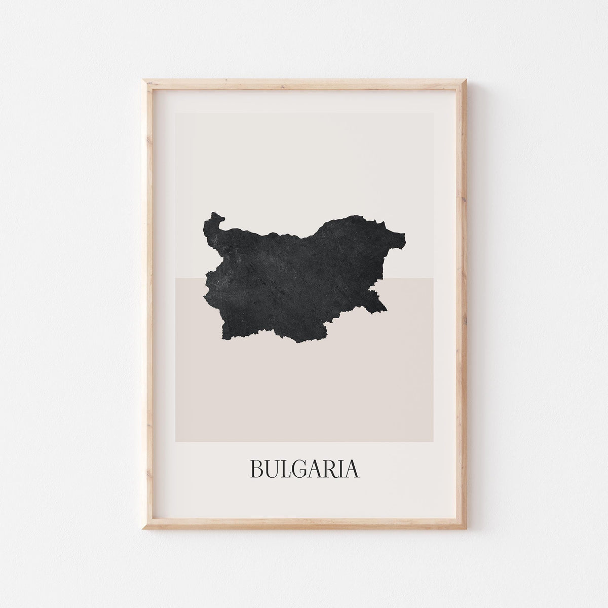 bulgaria map poster - minimalist boho wall art - digital download - image 1