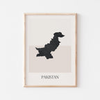 pakistan map poster - minimalist boho wall art - digital download - image 1