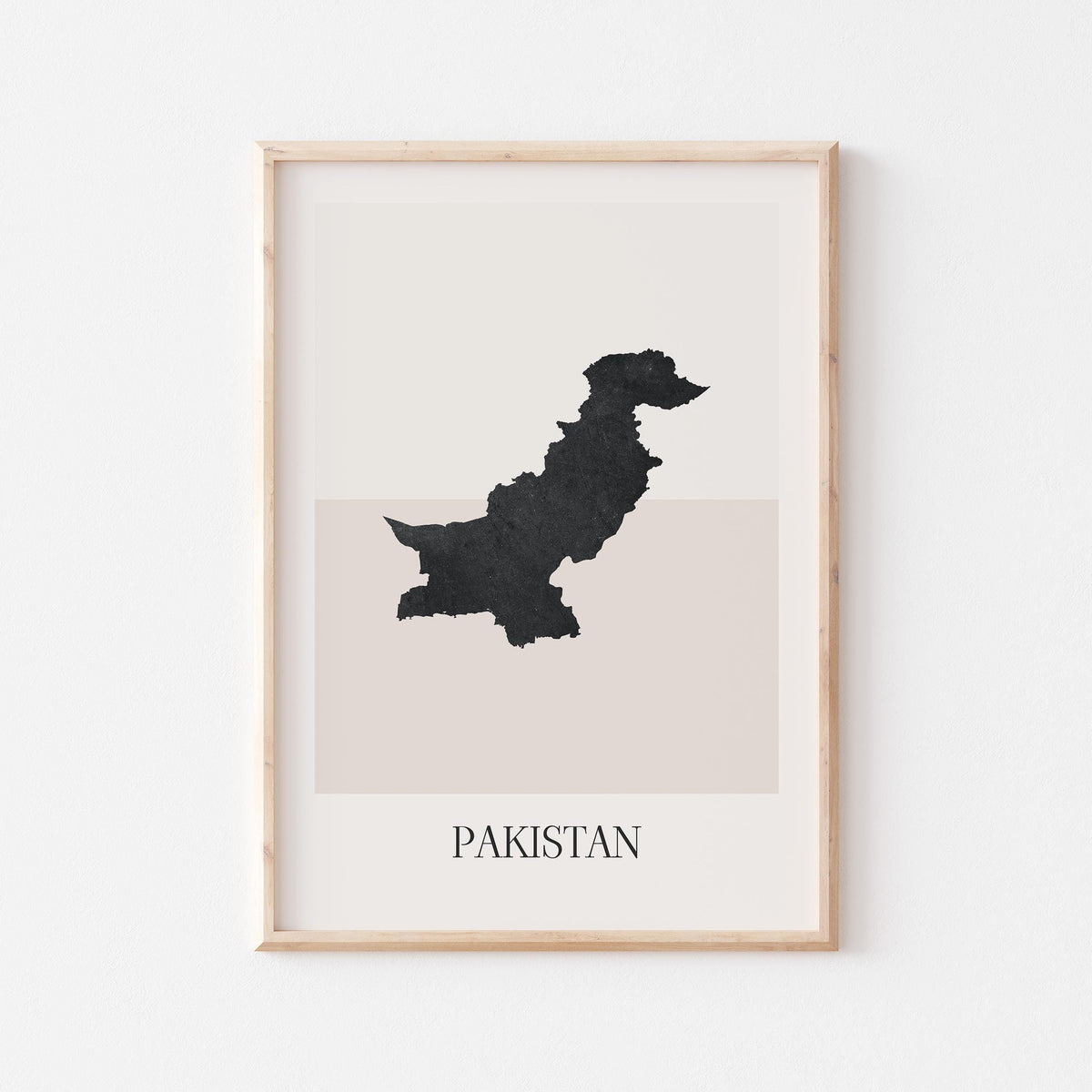 pakistan map poster - minimalist boho wall art - digital download - image 1