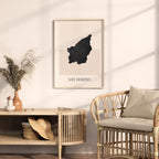 san marino map poster - minimalist boho wall art - digital download - image 3