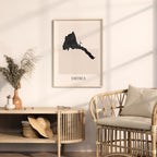 eritrea map poster - minimalist boho wall art - digital download - image 3