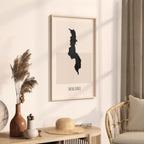 malawi map poster - minimalist boho wall art - digital download - image 2